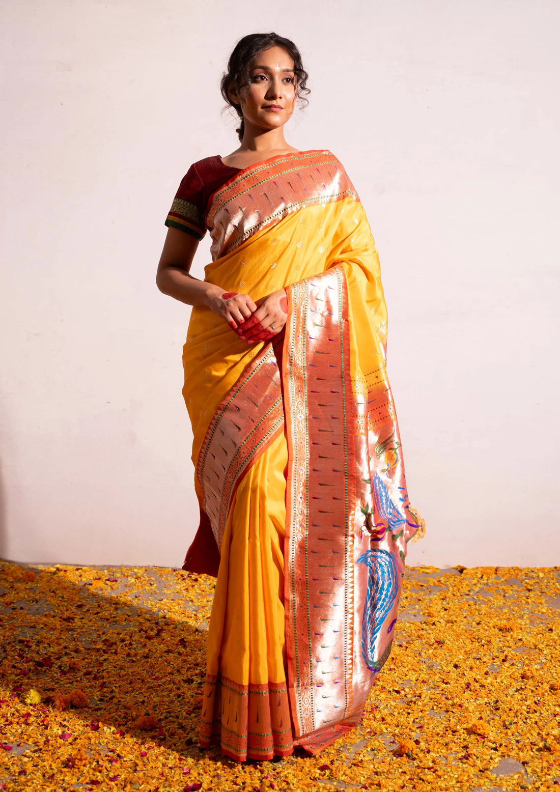 āRasikaā Yellow Kadhua Pure Katan Silk Banarasi Handloom Saree House Of Banaras