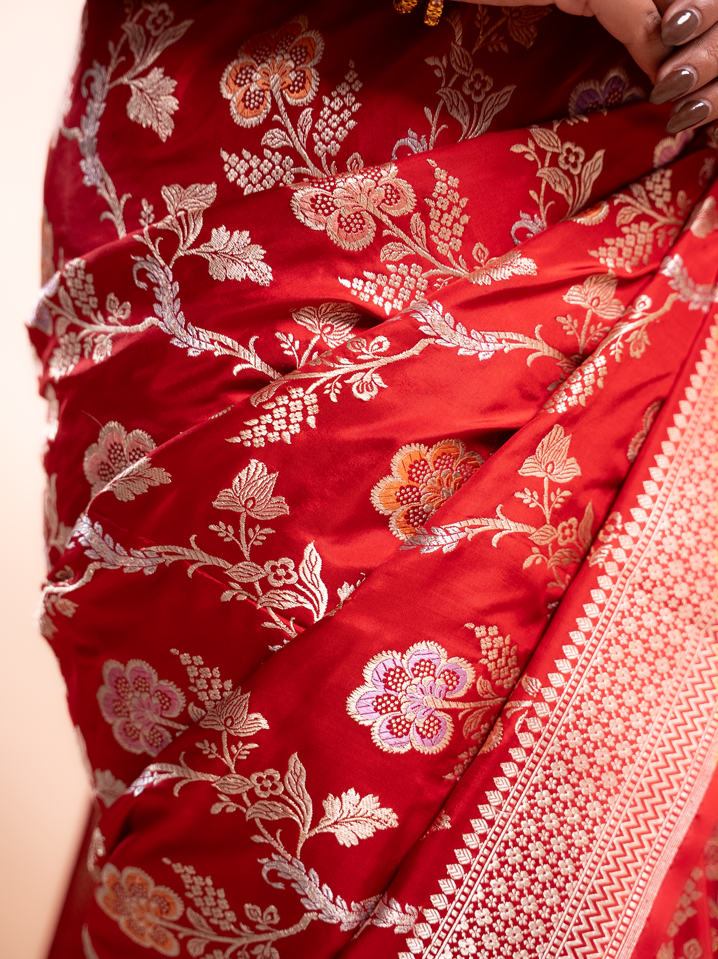 Madhulika - The Crimson Meenakari Garden