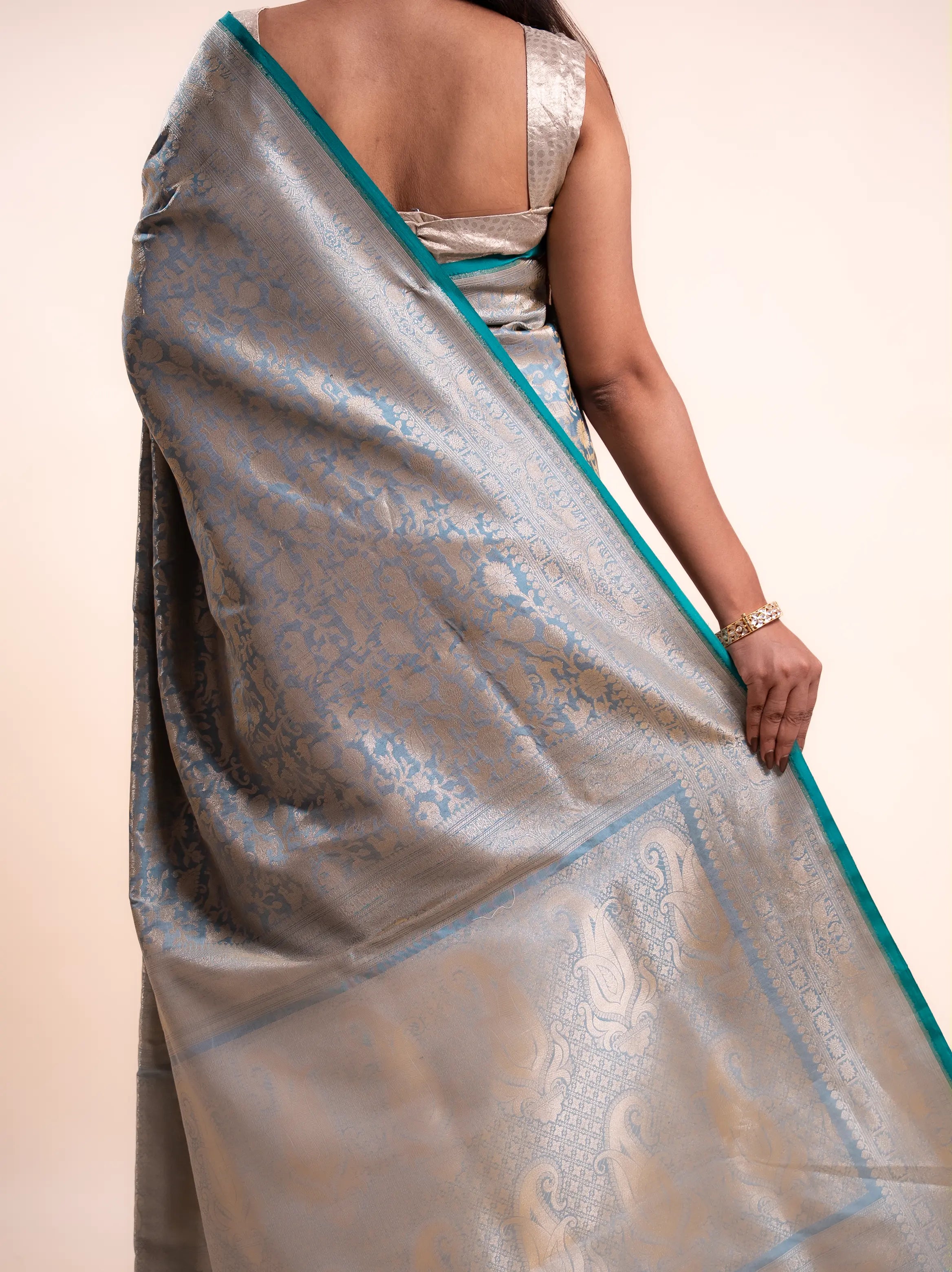 Mehalya - The Ice Blue Grandeur House of Banaras