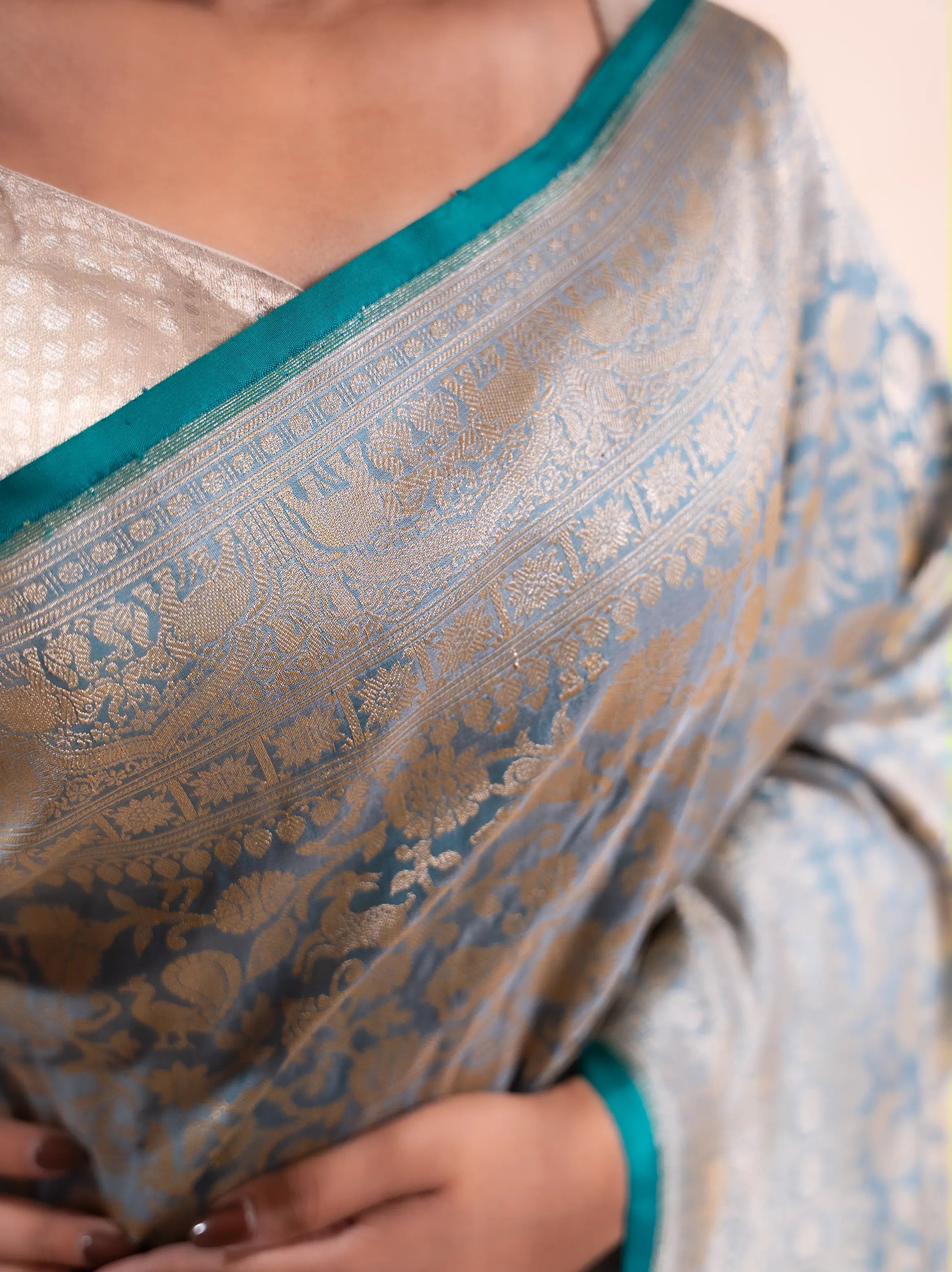 Mehalya - The Ice Blue Grandeur House of Banaras