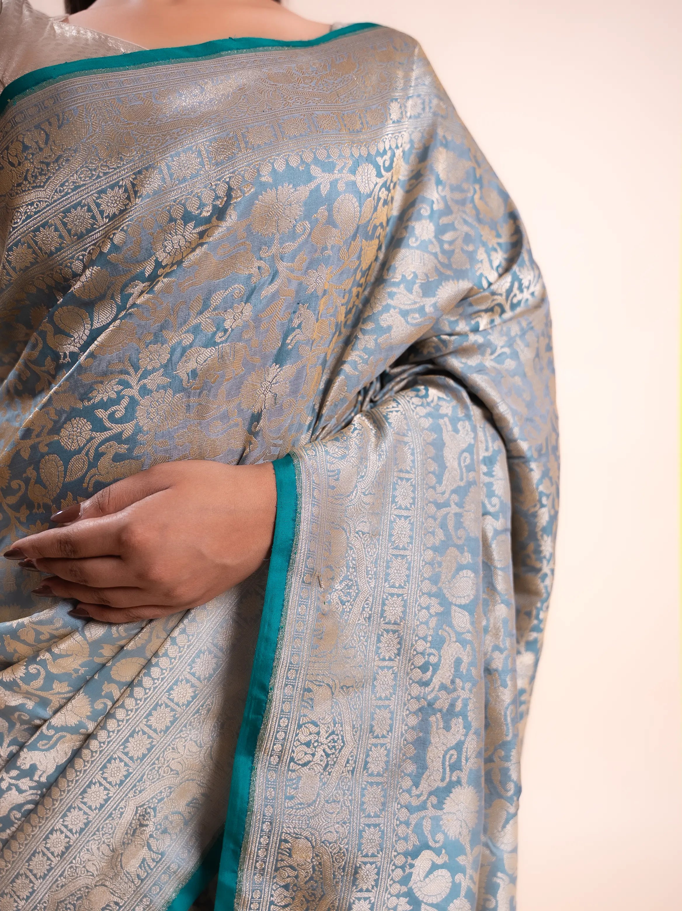 Mehalya - The Ice Blue Grandeur House of Banaras