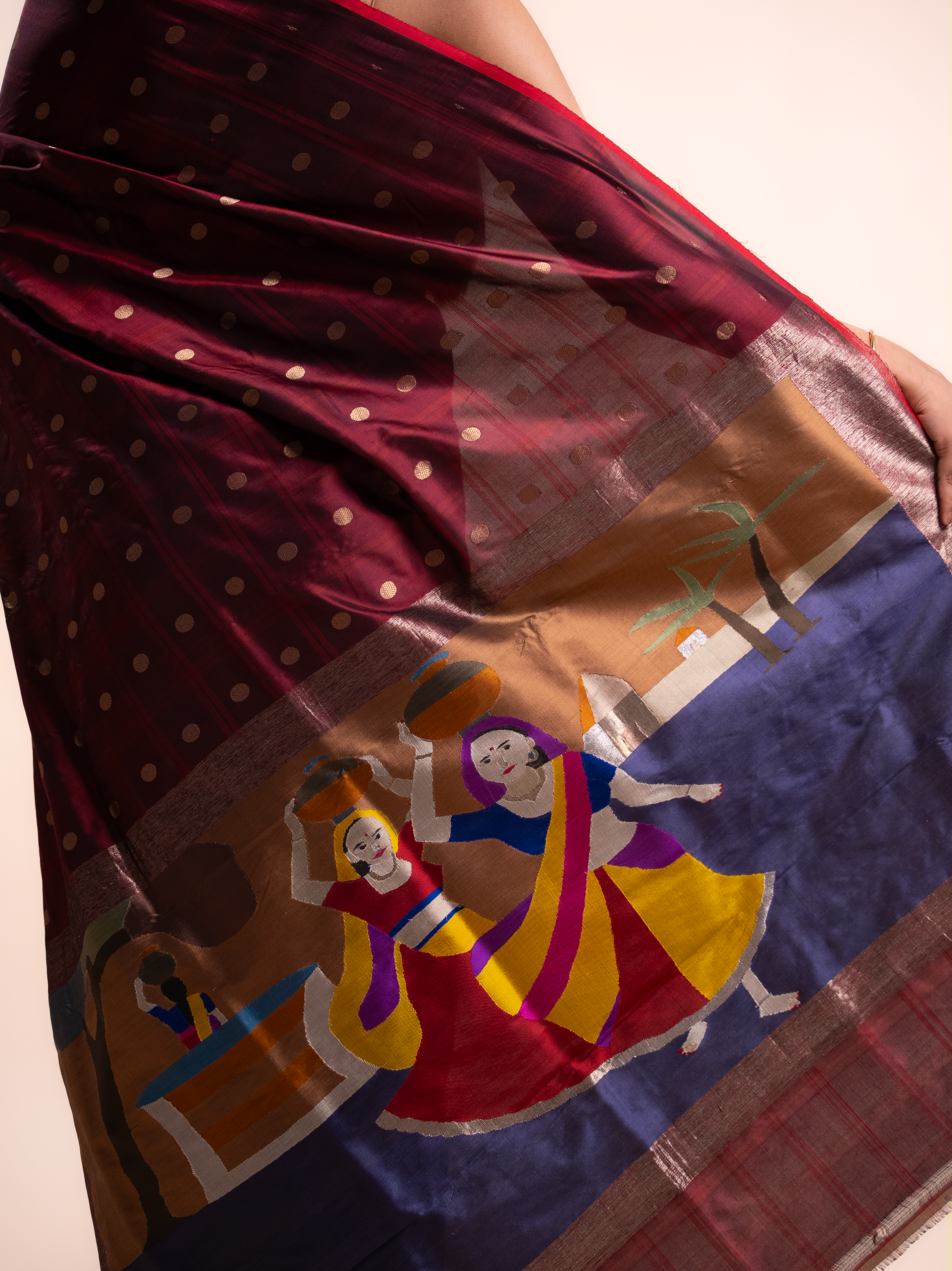 Shubhra - The Burgundy Elegance