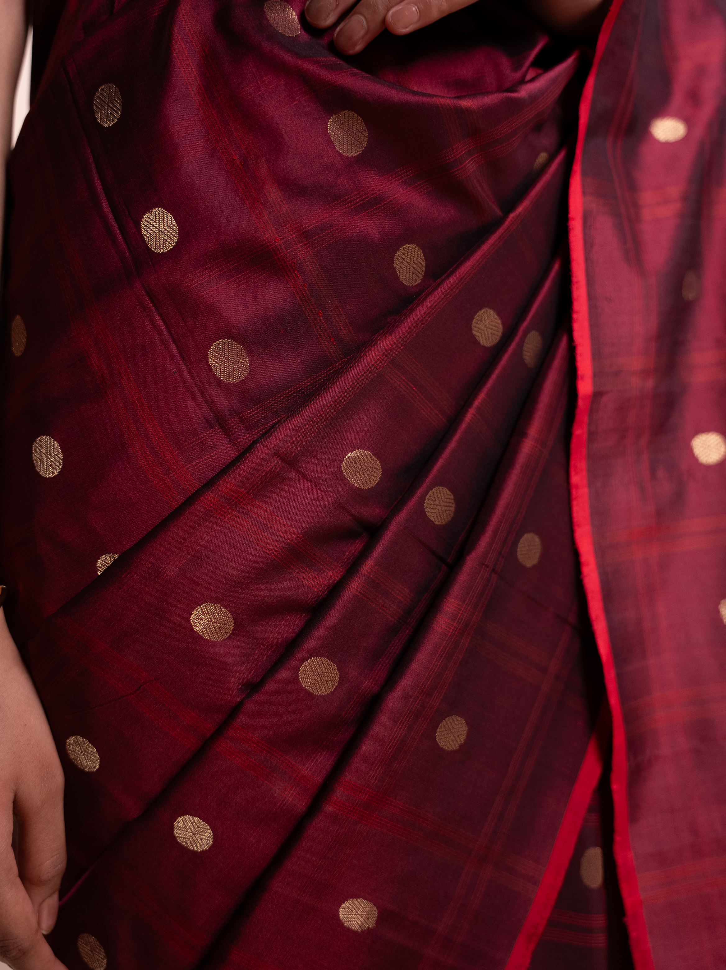 Shubhra - The Burgundy Elegance
