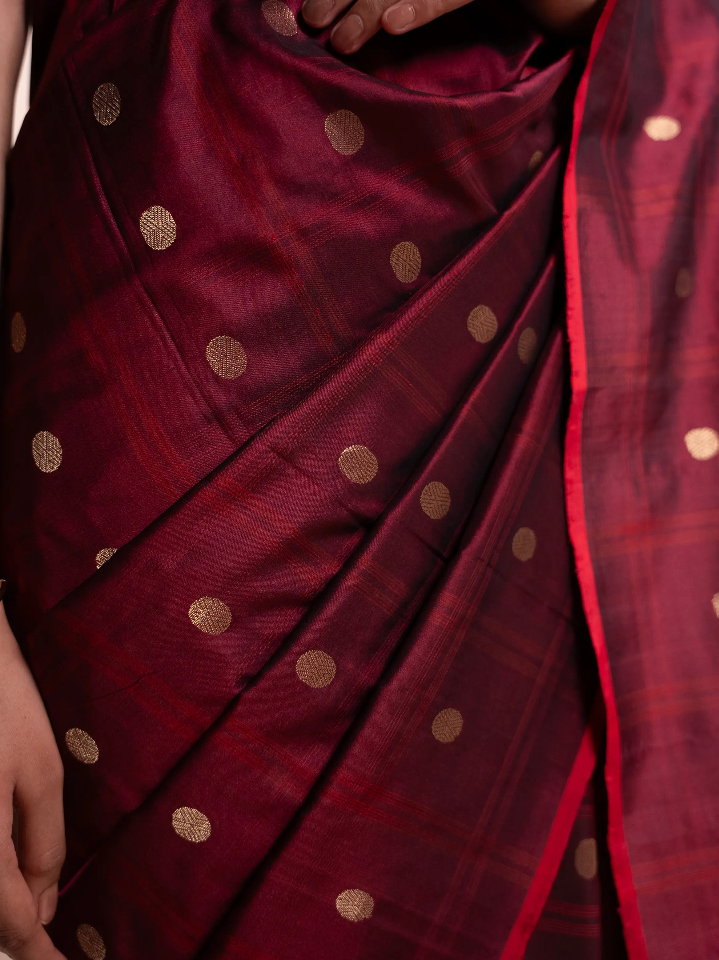 Shubhra - The Burgundy Elegance House of Banaras