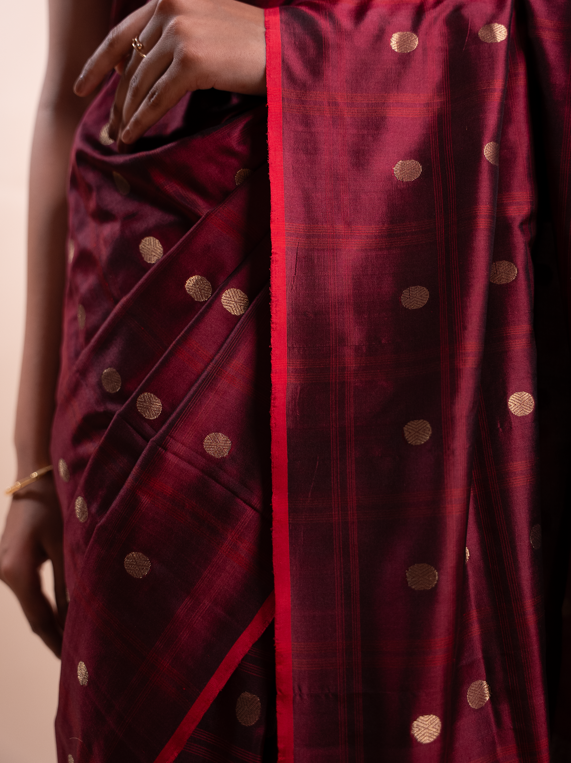 Shubhra - The Burgundy Elegance