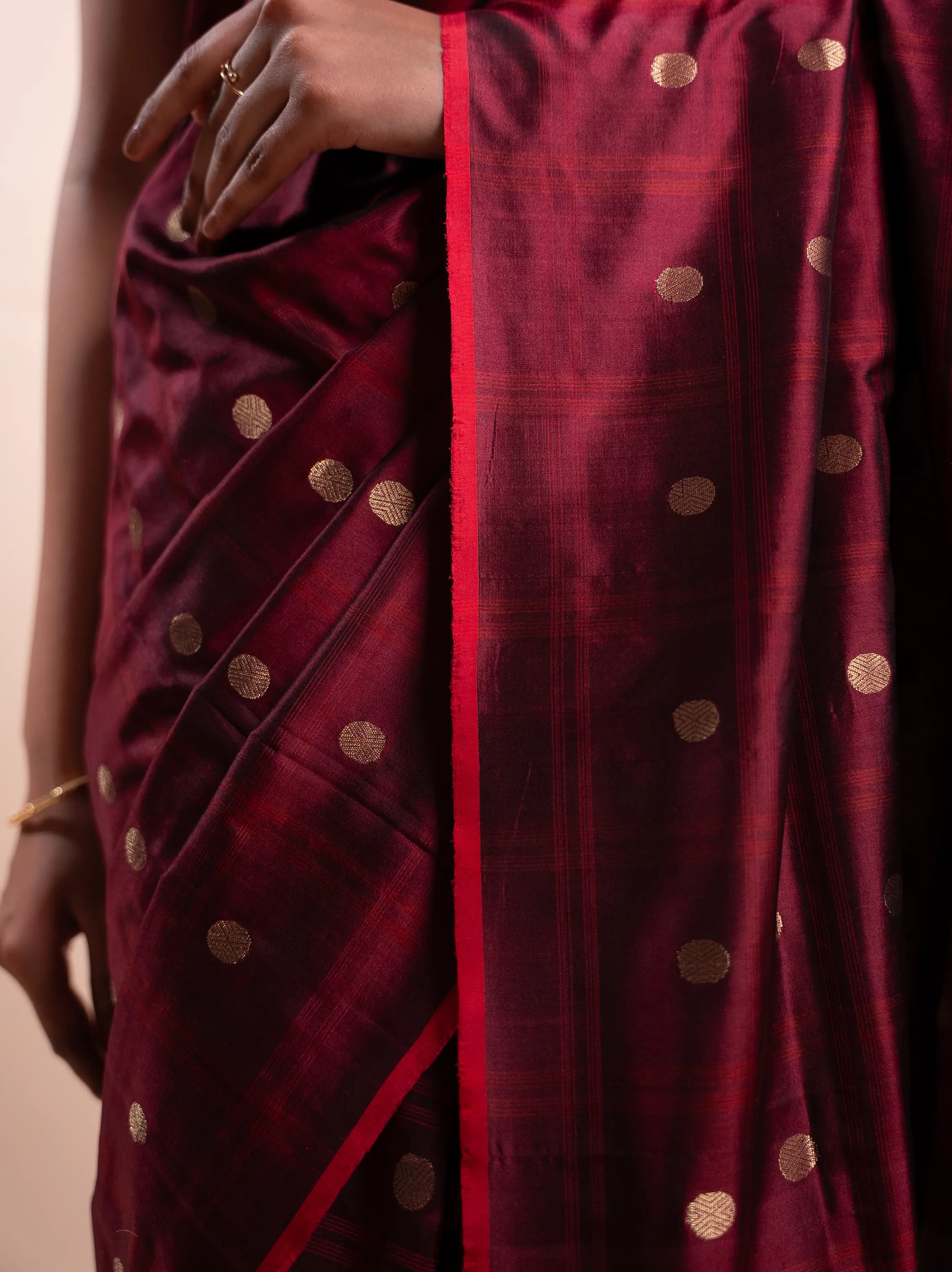 Shubhra - The Burgundy Elegance House of Banaras