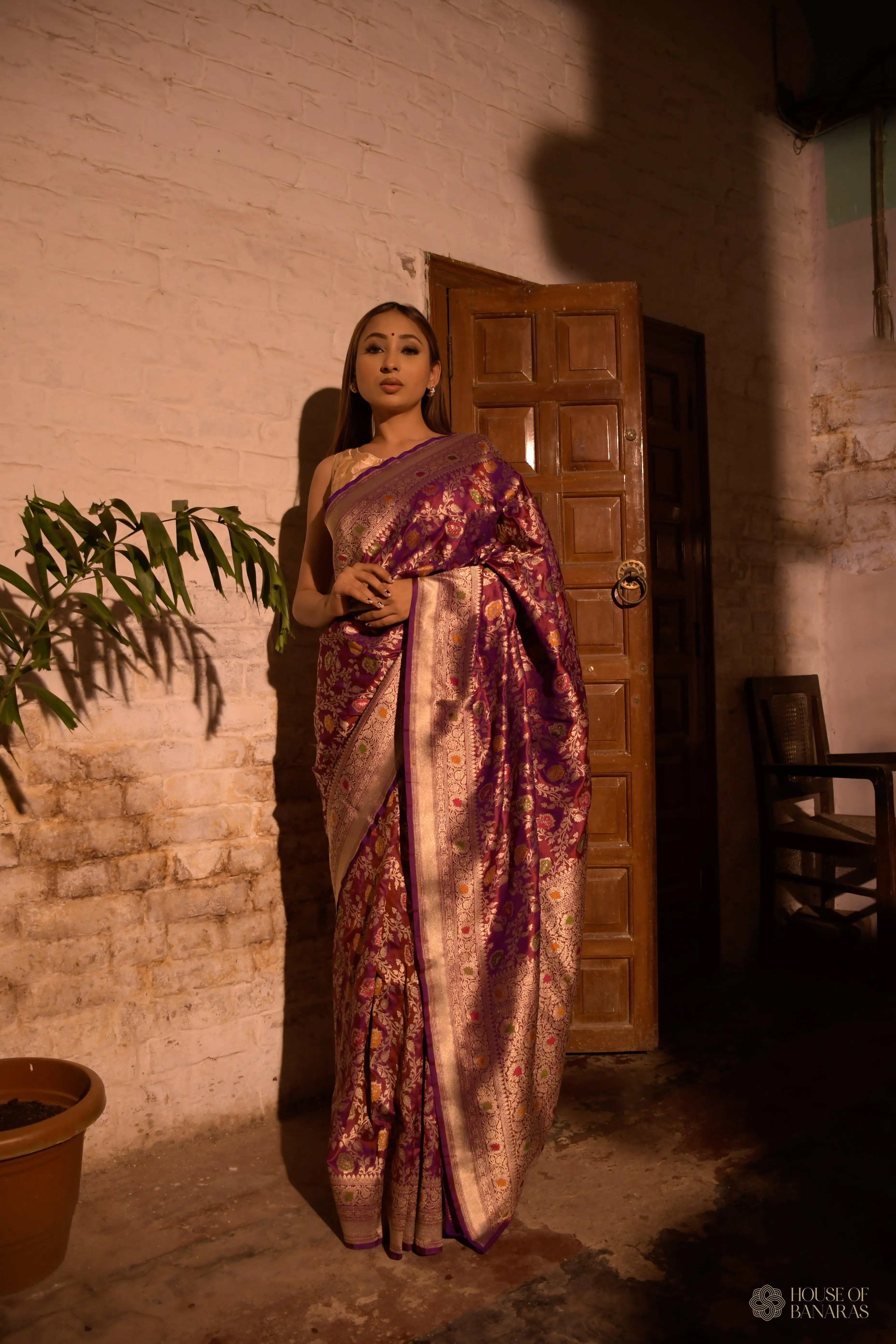 Meenakshi - The Maroon Majesty House Of Banaras