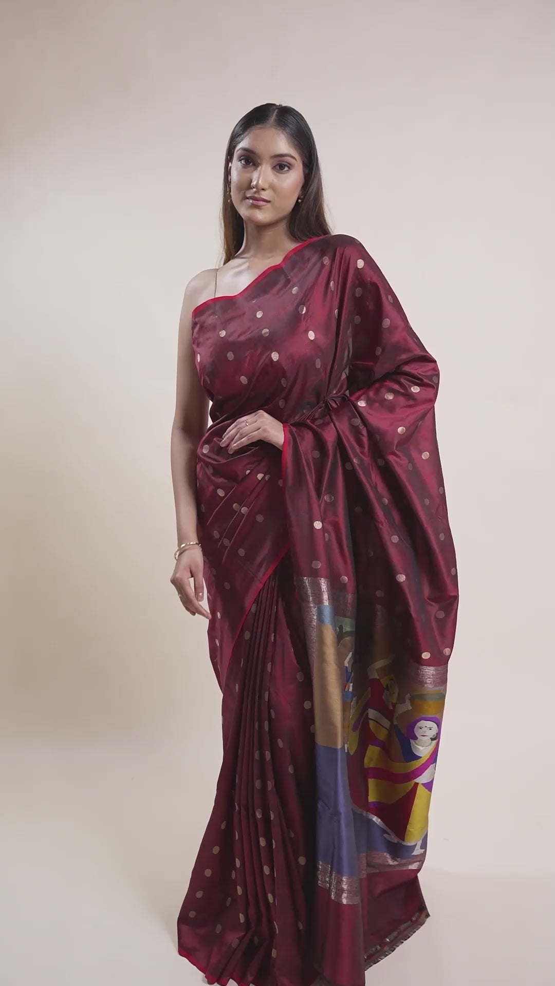 Shubhra - The Burgundy Elegance