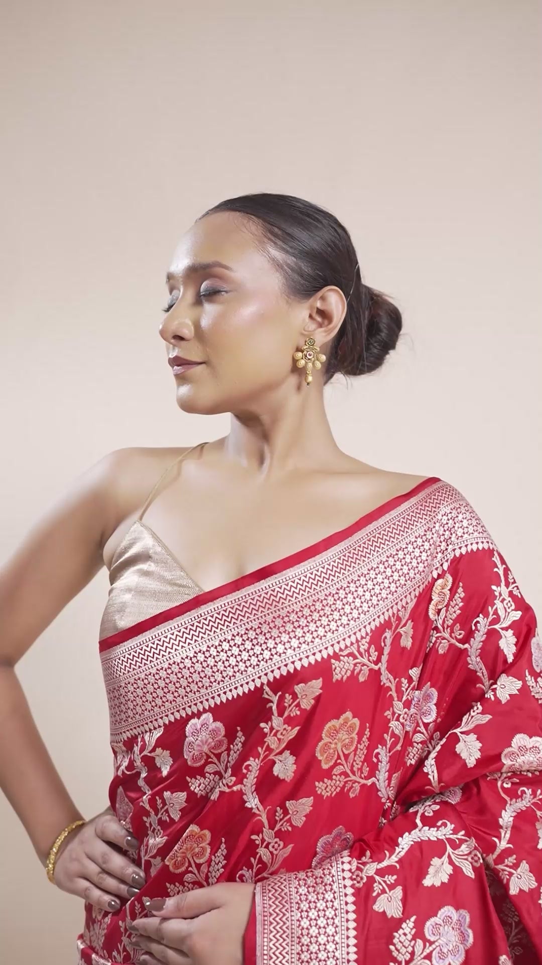 Madhulika - The Crimson Meenakari Garden
