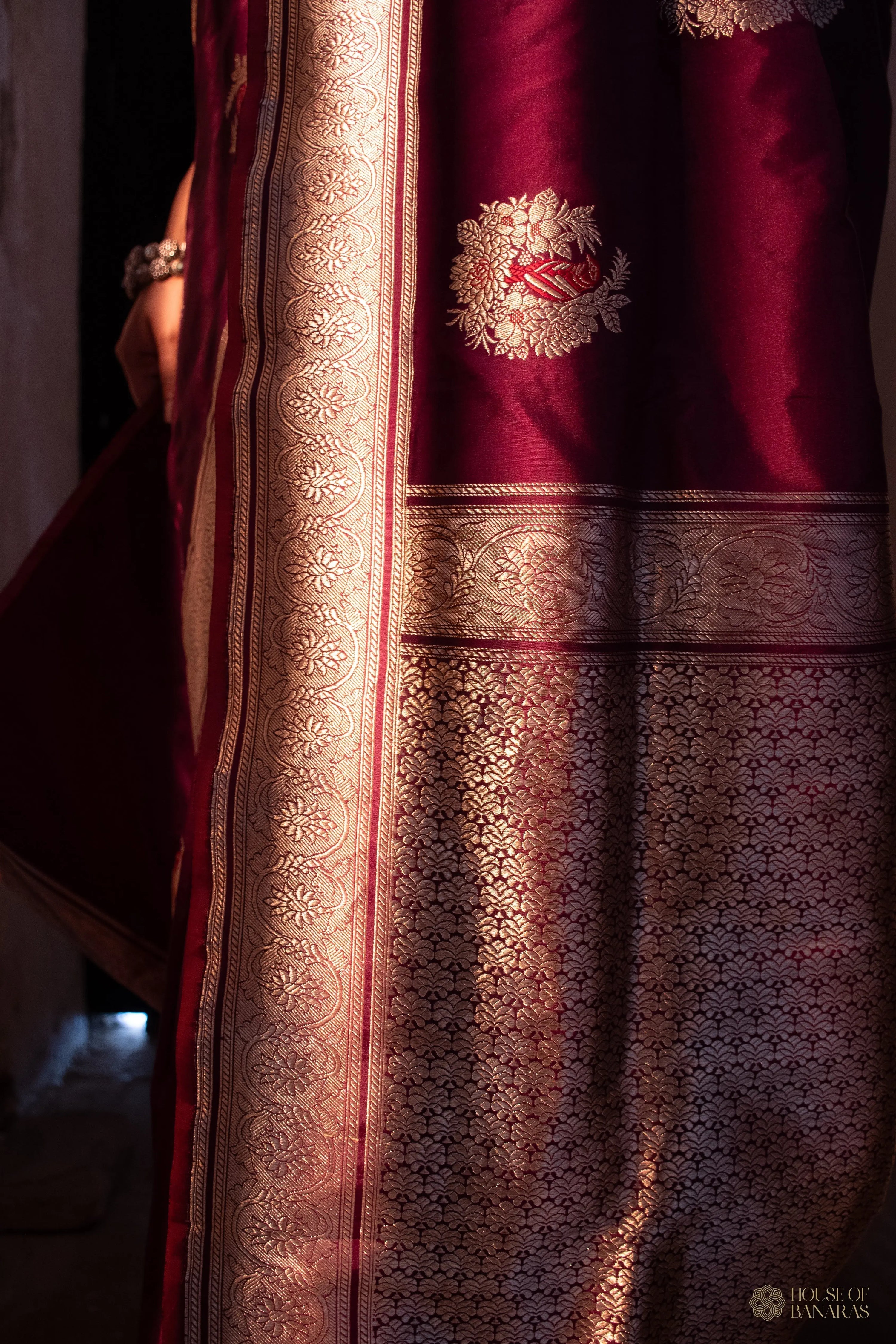 One-Banarasi-Saree-Three-Events-The-Smart-Bride-s-Styling-Guide House of Banaras