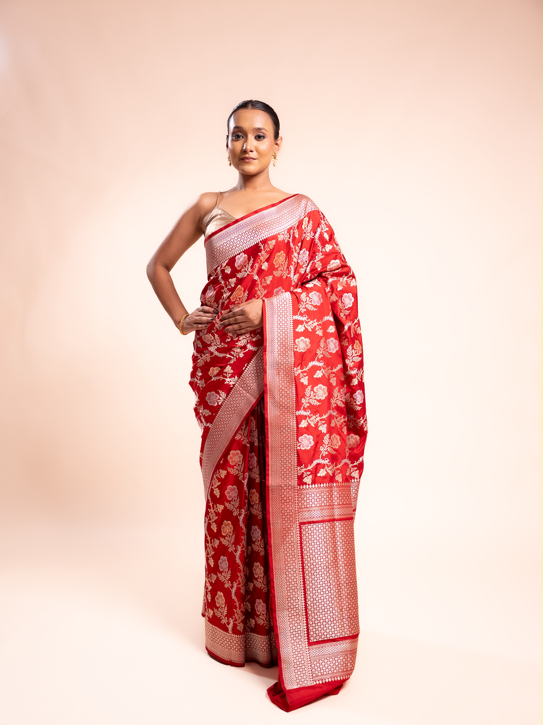 Madhulika - The Crimson Meenakari Garden