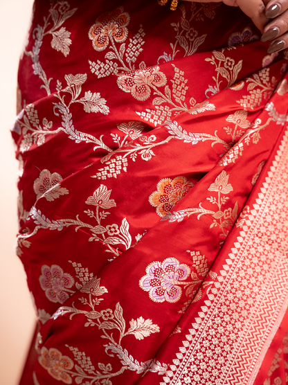 Madhulika - The Crimson Meenakari Garden