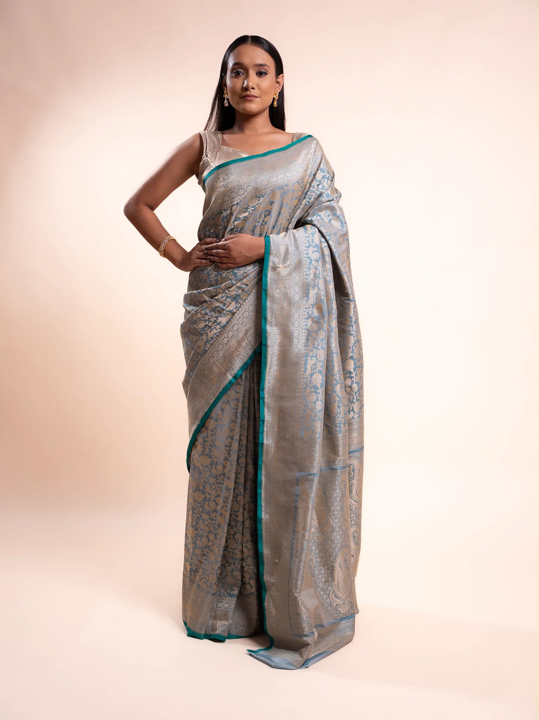 Mehalya - The Ice Blue Grandeur House of Banaras