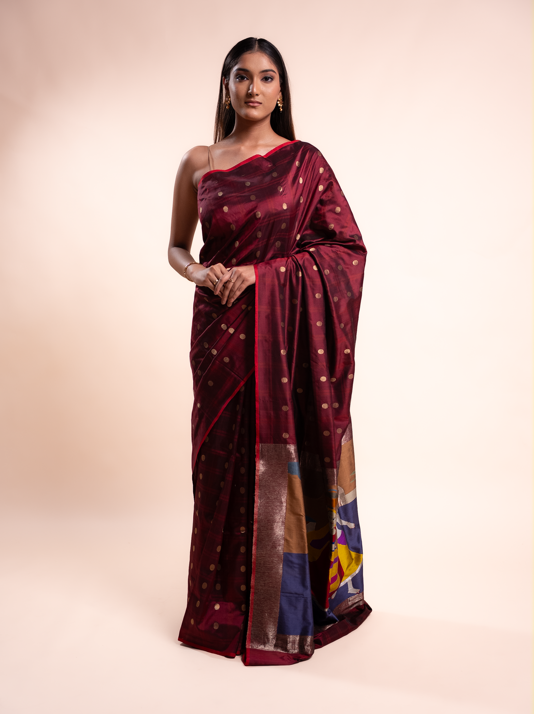 Shubhra - The Burgundy Elegance