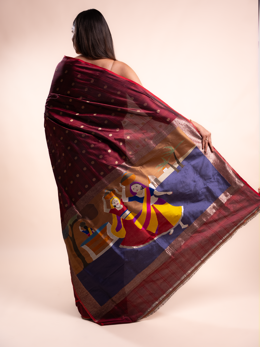 Shubhra - The Burgundy Elegance