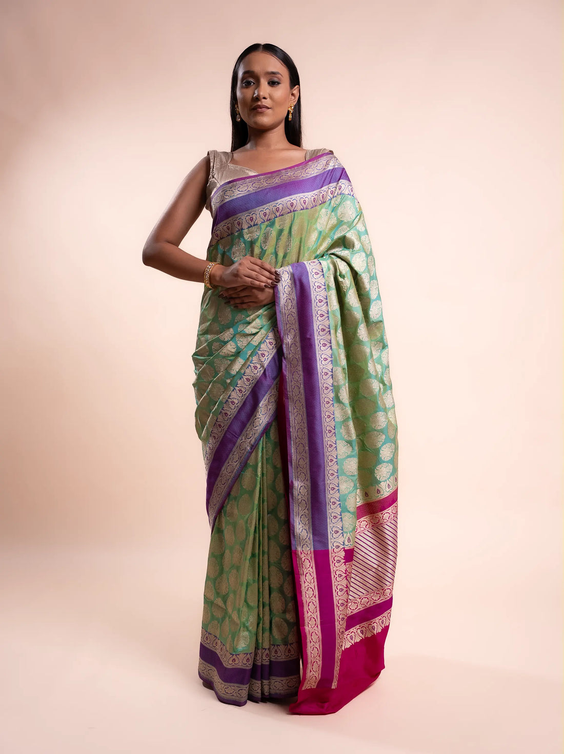 Eshani - The Pista Green Elegance House of Banaras