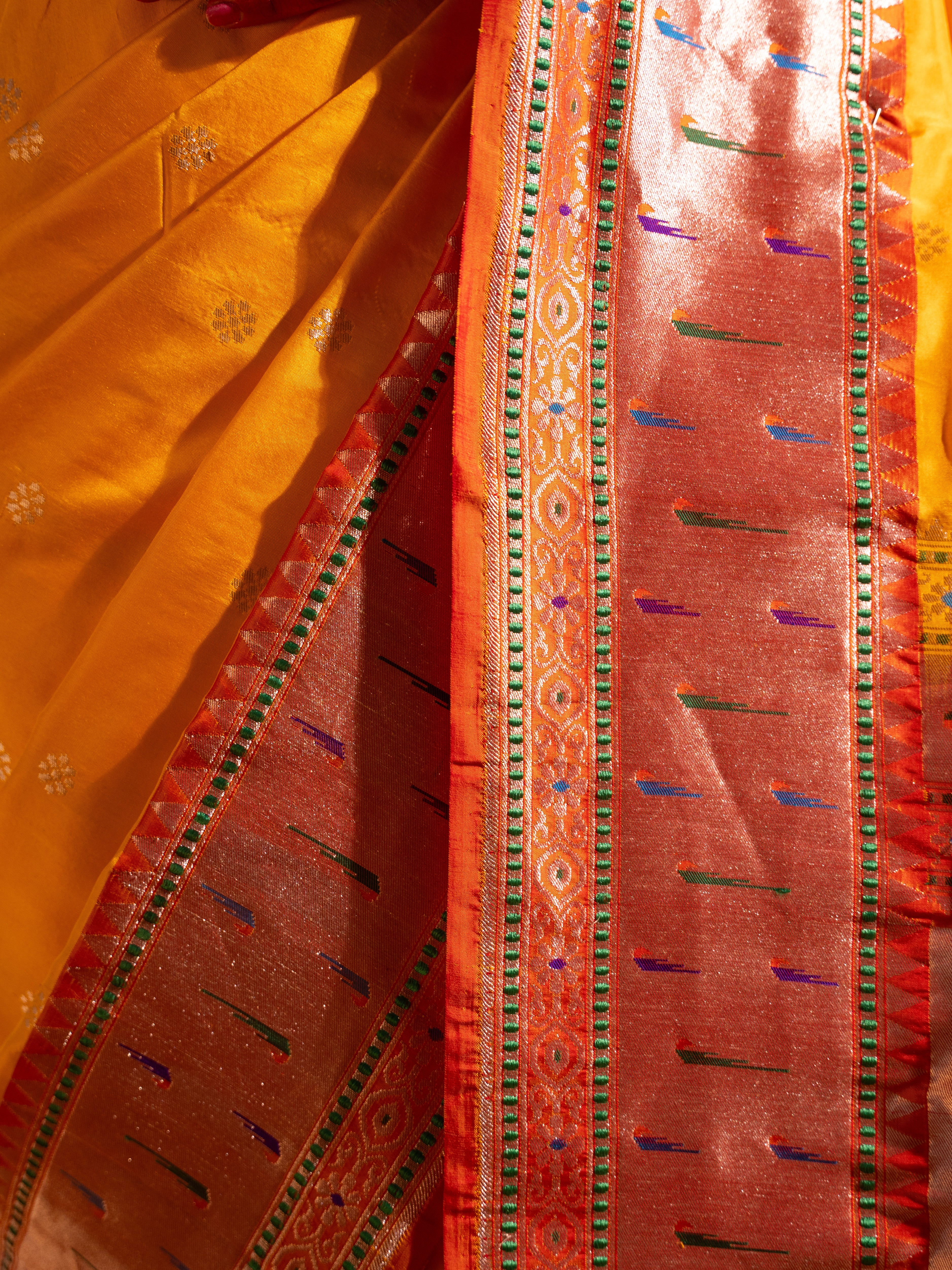 ‘Rasika’ Yellow Kadhua Pure Katan  Silk Banarasi Handloom Saree